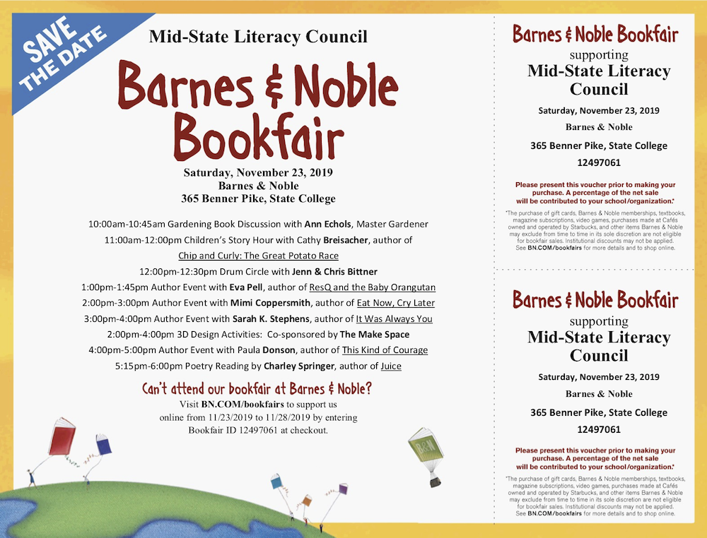 Barnes Noble Bookfair Supporting Mid State Literacy Council