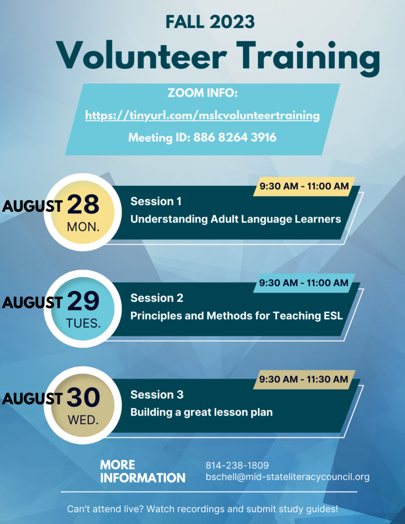 New Volunteer Training